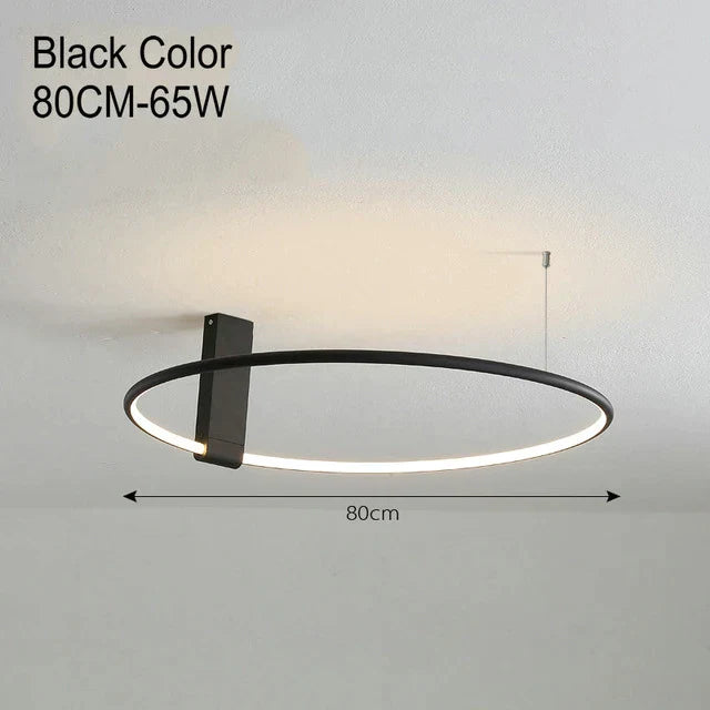 DecorBites™ LED Round Ceiling Lamp Scandinavian Design White Black Gold Metal Aluminum