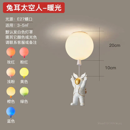 Lámpara colgante LED DecorBites™ con forma de globo de astronauta para la habitación infantil