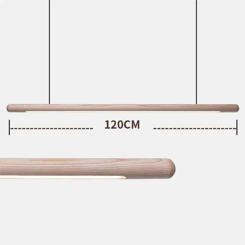 Lámparas colgantes DecorBites™ de madera de nogal negro: Lámpara LED minimalista para comedor