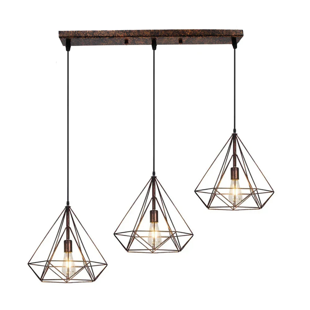 Decorbites™ Industrielle LED-Hängeleuchte Vintage Loft Käfig Pendellampe für die Einrichtung zu Hause