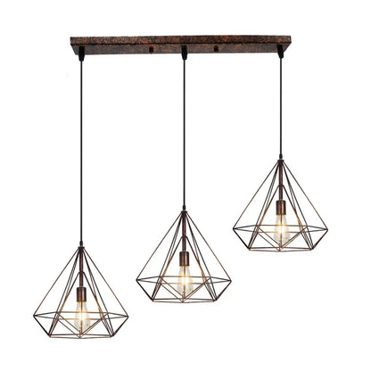 Decorbites™ Industrielle LED-Hängeleuchte Vintage Loft Käfig Pendellampe für die Einrichtung zu Hause