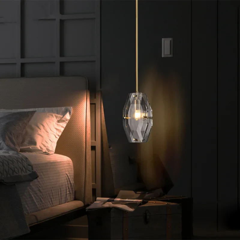 Lámpara colgante de cristal DecorBites™: una lujosa lámpara de araña para dormitorio, restaurante, cocina y hogar.