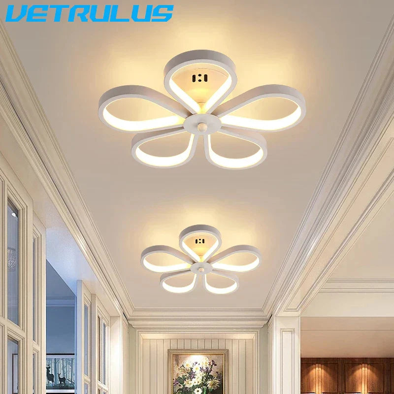 DecorBites™ Acrylic Flower Twisted LED Chandelier Ceiling Lamp for Living Room, Hotel Decor