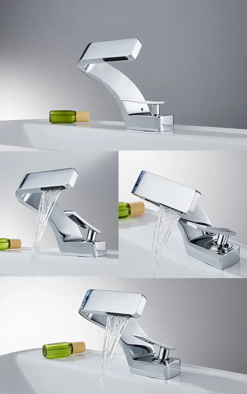 DecorBites™ Modern Black Bathroom Sink Faucet