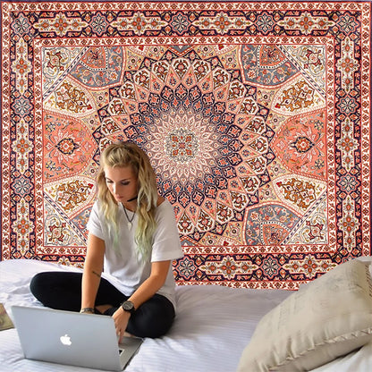 Decobites Mandala Tapestry Wall Hanging Beach Throw Rug - Bohemian Yoga Shawl Mat