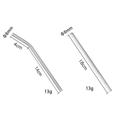DecorBites™ Glass Drinking Straw: Eco-Friendly & Colourful Bar Accessory