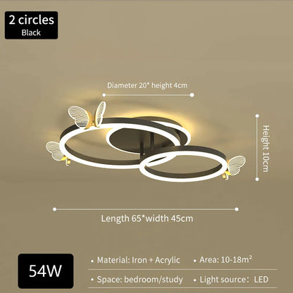 Lámpara de techo LED DecorBites™ Luxe Butterfly: Ambiente moderno, brillante y elegante