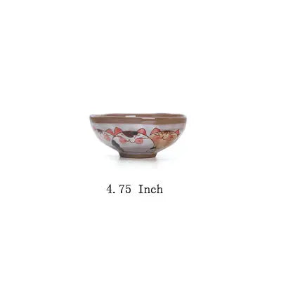 DecorBites™ Japanese Style Handmade Fortune Cat Ceramic Bowl - Eco-Friendly Porcelain Bowl