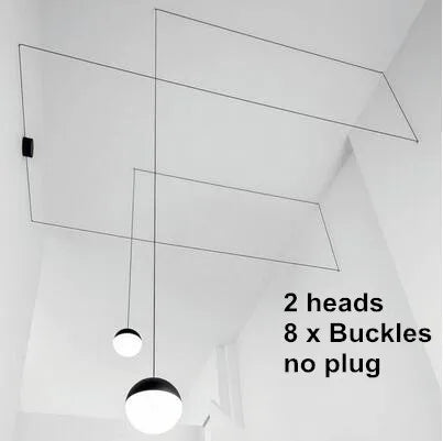 ثريا LED بتصميم هندسي على شكل كرة زجاجية مع مصباح سقف لغرفة المعيشة وغرفة الطعام وغرفة النوم من DecorBites™