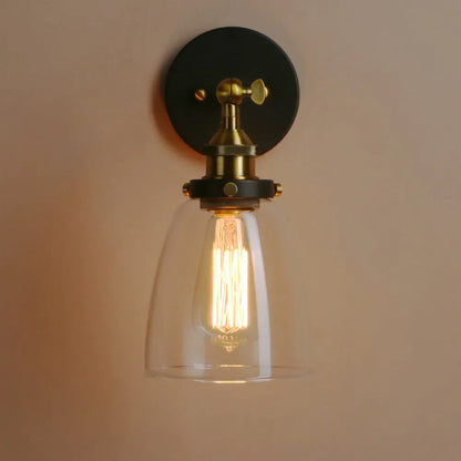 Decorbites™ Lámpara de Pared de Vidrio Transparente: Luminaria de Espejo Moderna para Decoración Vintage en Interiores