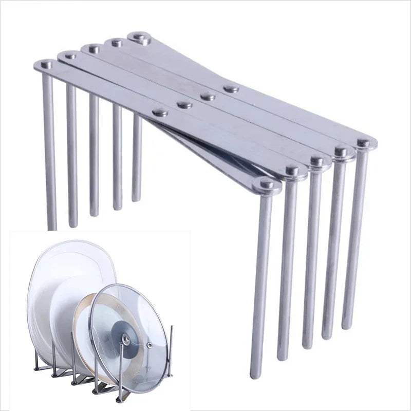 رف طهي بالبخار قابل للتعديل وحامل لتجفيف الأطباق من DecorBites™ - رف أواني مطبخ متعدد الوظائف