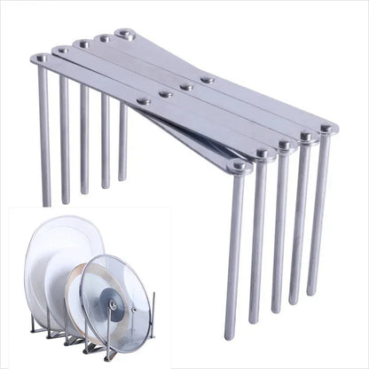 رف طهي بالبخار قابل للتعديل وحامل لتجفيف الأطباق من DecorBites™ - رف أواني مطبخ متعدد الوظائف