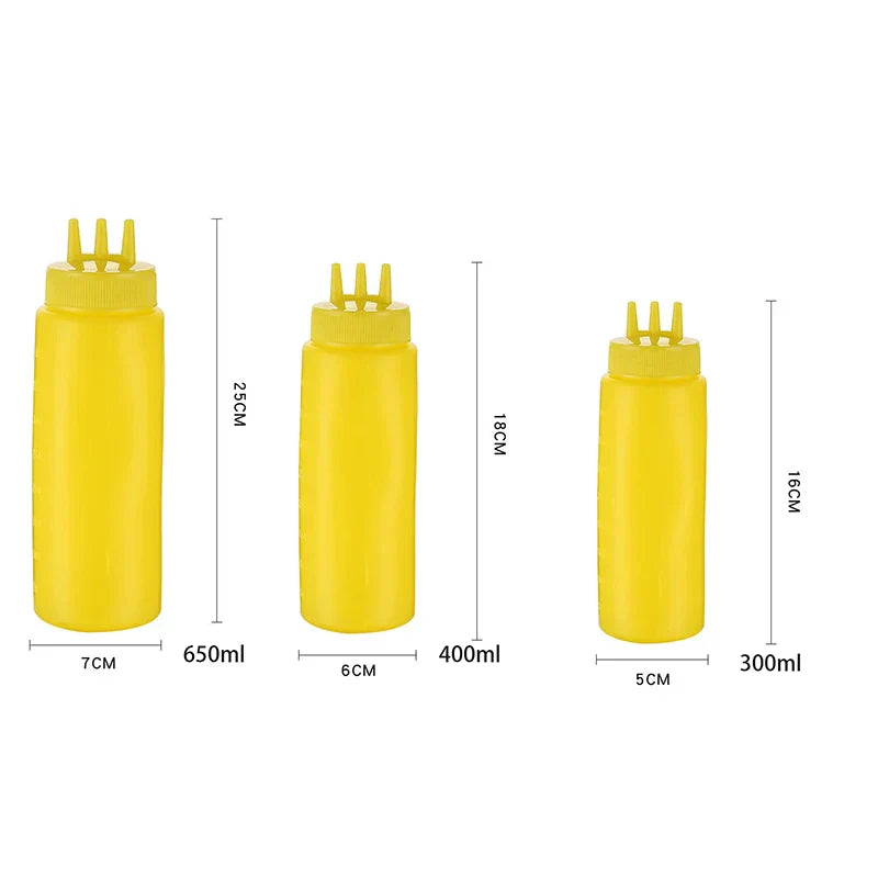DecorBites™ Condiment Squeeze Bottle Set for Sauces & Oils