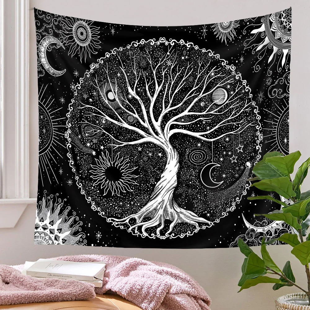 Decobites Starry Tree of Life Tapestry for Bedroom, Living Room & Dorm