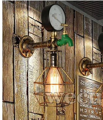 Aplique de pared industrial retro DecorBites™: Lámparas de estilo steampunk para la decoración del hogar