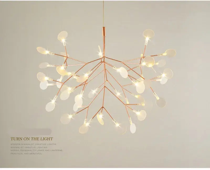 DecorBites™ Branch Design Nordic Chandelier - Rose Gold/Black
