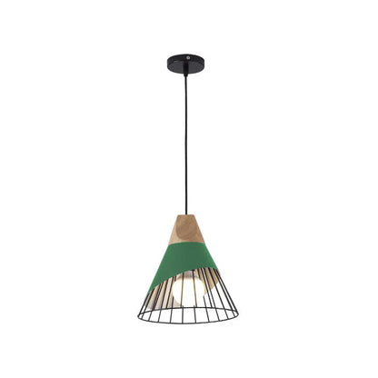 DecorBites™ Industrial Loft Wood Pendant Light, Nordic Iron Hanging Lamp for Kitchen, Bedroom, Dining Room