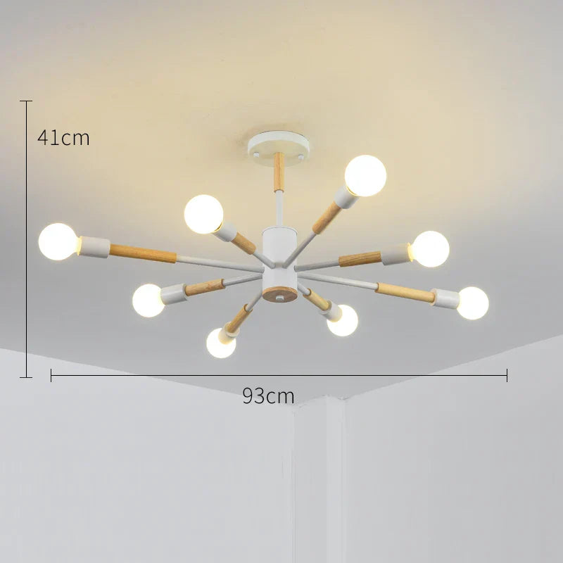 DecorBites™ LED Wooden Ceiling Lights w/ E27 Bulb for Modern Livingroom & Bedroom