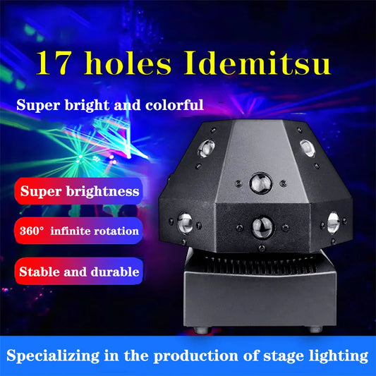 DecorBites™ Disco Ball Lights LED Beam Laser Strobe Moving Head DJ Light Party Stage Lighting