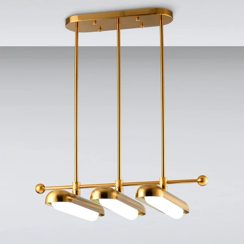 Chandelier de oro, hierro y cristal Decorbites™ para comedor - Iluminación Art Deco