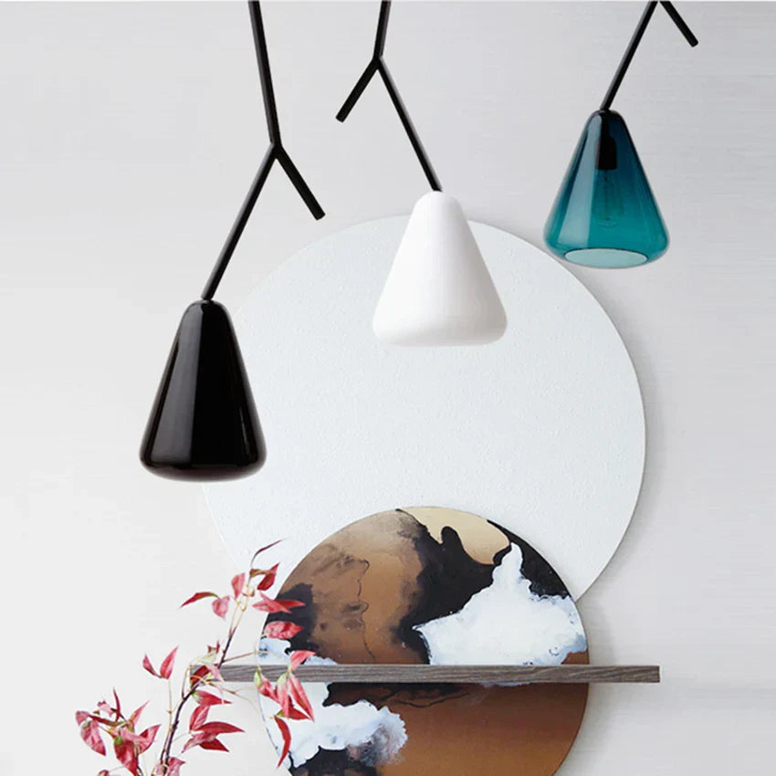 DecorBites™ Glass Pendant Lights: Modern LED Nordic Branch Design Hanging Lamp