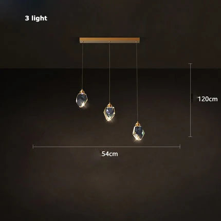 Lámpara de araña redonda de cobre cristal DecorBites™: Elegante lámpara colgante LED para comedor