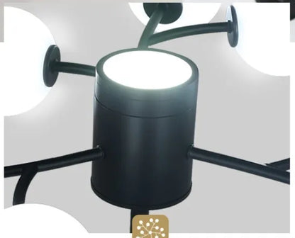 ثريا ديكوربايتس™ الزجاجية السوداء على شكل كرة جزيئية - تصميم فاخر من نورديك