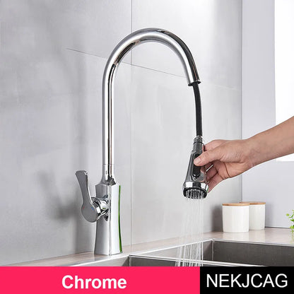 DecorBites™ Gold Single Handle Kitchen Faucet: Hot and Cold Water Tap
