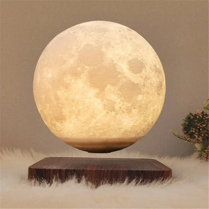 Lámpara lunar levitante DecorBites™: Luz nocturna LED táctil para decoración de dormitorio y regalo.