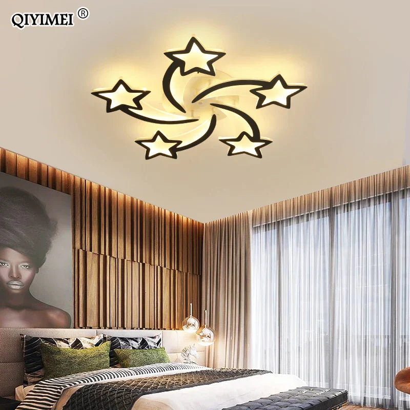 DecorBites™ LED Chandelier: Modern Dimmable Indoor Lighting for Bedroom, Hall, Living Room