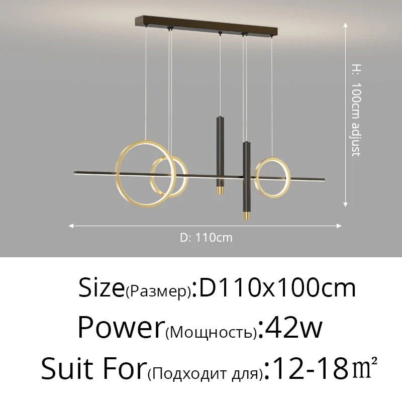 Nordic Contemporary Metal LED Pendant Light