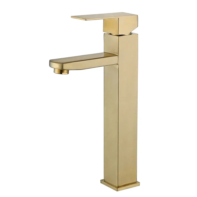 DecorBites™ Brushed Gold Stainless Steel Bathroom Basin Sink Faucet Mixer