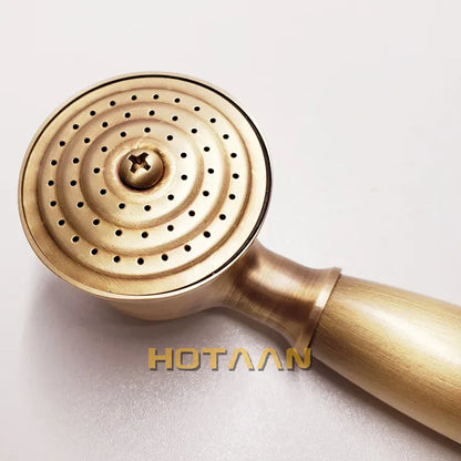DecorBites™ Brass Antique Handheld Shower Head - Luxury Bathroom Accessory