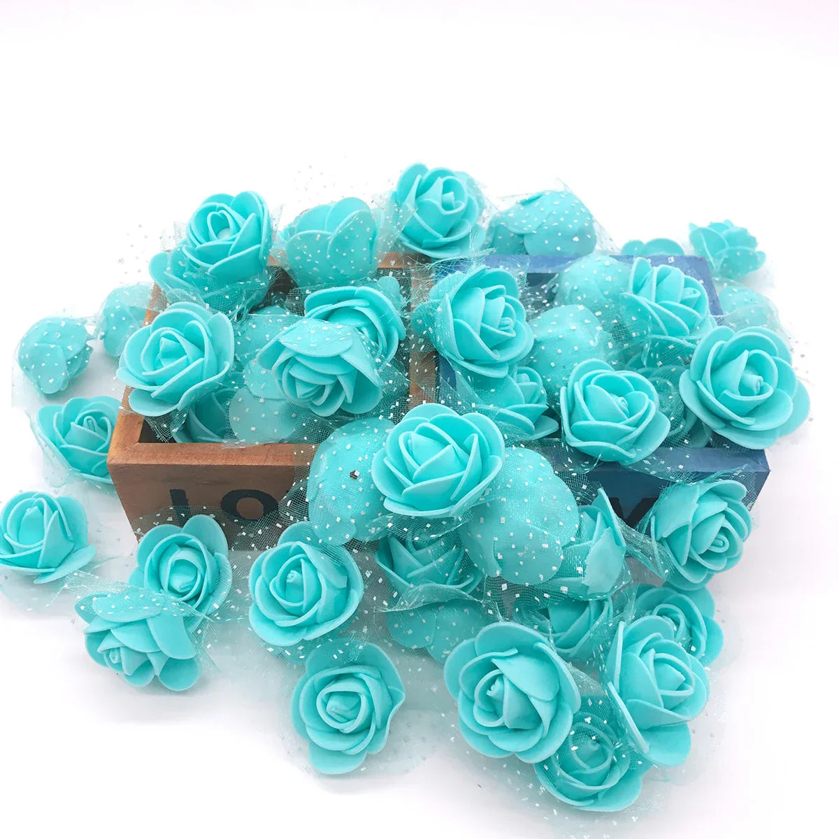 DecorBites™ Handmade Foam Rose Flower Heads | 100Pcs Wedding Craft Decoration
