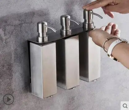 موزع صابون حائطي من ديكوربايتس™ مصنوع من الفولاذ المقاوم للصدأ باللون الأسود