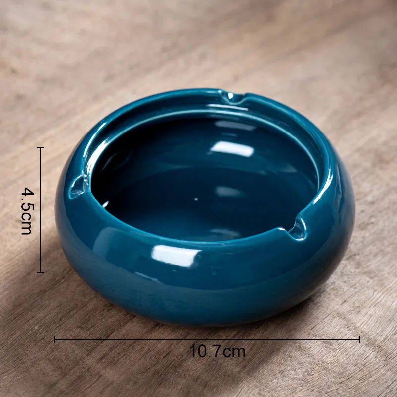 DecorBites™ Glazed Porcelain Ashtray: Stylish Desk Decoration & Gift for Boyfriend