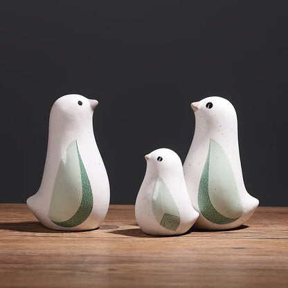 DecorBites™ Chinese Bird Figurines: Modern Ceramic Sculptures for Home Decor & Wedding Gifts