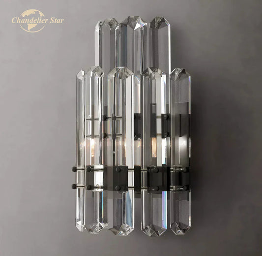 DecorBites™ Crystal LED Wall Sconce Two Tiers Indoor Lighting for Bathroom Bedroom