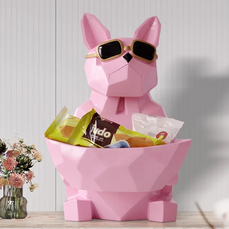 حامل مناديل الكلاب الرائع من DecorBites™ مع صندوق تخزين، ديكور منزلي للمكتب، تمثال كلب