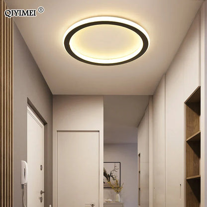 Lámpara de techo LED negra DecorBites™ para entrada de casa - Lámpara moderna para balcón o interior