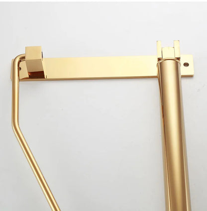 DecorBites™ Brass Gold Wall Clothing Hanger Holder Organizer Rack for Folding Drying