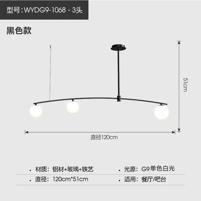 DecorBites™ Bubble Iron Chandelier: Minimalist Nordic Kitchen Restaurant Island Light