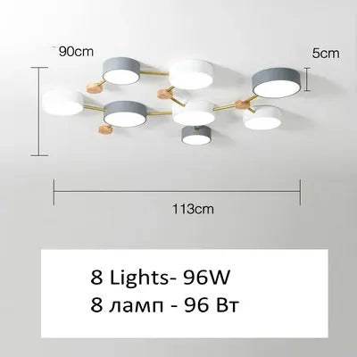 DecorBites™ LED Wood Ceiling Chandelier for Living Room, Bedroom, Kids Room Decor