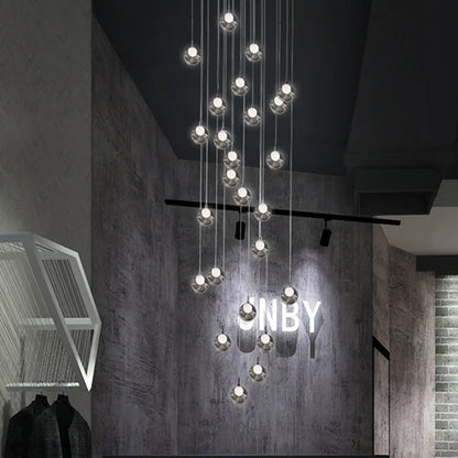 DecorBites™ Bubble LED Chandelier: Modern Art Glass Ball Lighting for Home, Hotel, Hallway