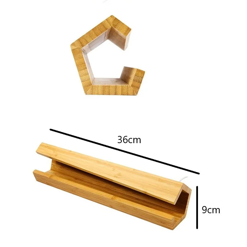 DecorBites™ Bamboo Pentagonal LED Desk Lamp: Soft Glow for Home Office Bedside Reading