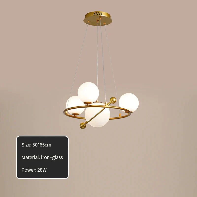 DecorBites™ Gold LED Chandelier Rings for Living Kitchen Bedroom Dining Room
