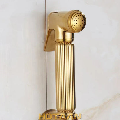 DecorBites™ Gold Bidet Faucet: Hygienic Muslim Shower Sprayer for Clean Toilet Experience