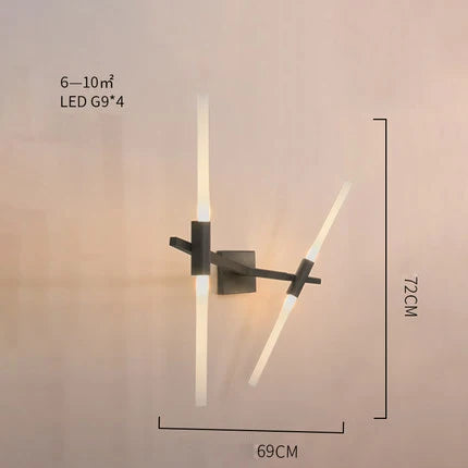 DecorBites™ Branch Suspension Pendant Light - Gold Black G9 LED Iron Glass Fixture