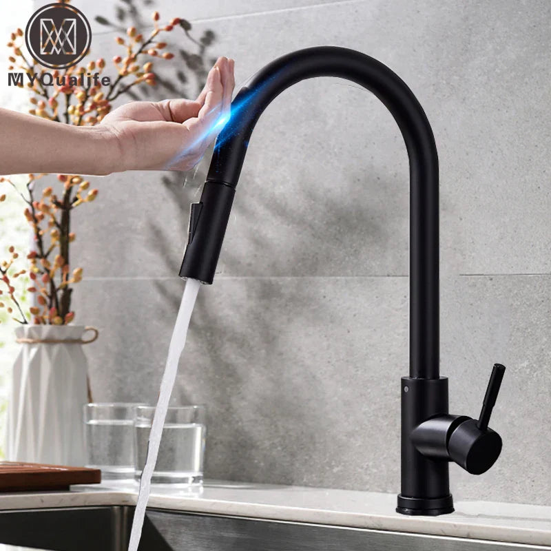 DecorBites™ Black Kitchen Faucet Touch Sensor Mixer Tap