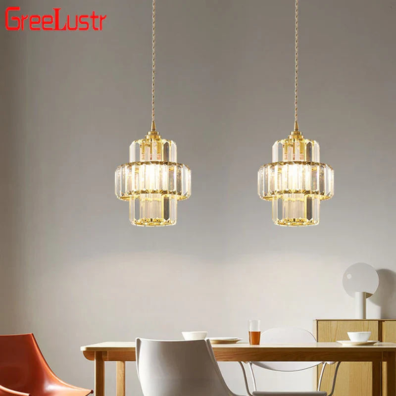 DecorBites™ Crystal Chandelier: Elegant LED Ceiling Light for Living Room, Bedroom, and Aisle. Luxurious Modern Design.